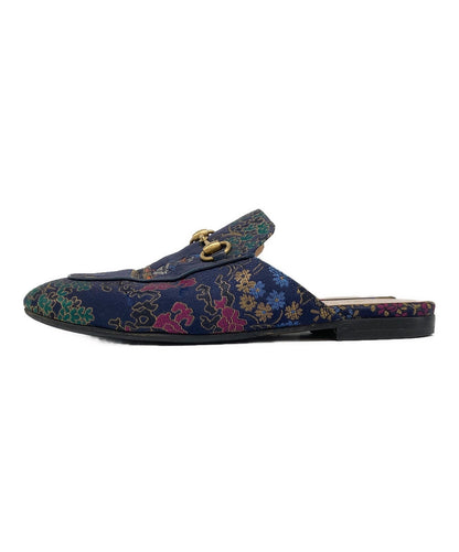 GUCCI DISNEY Mule Shoes EU 37 US 7 Navy Authentic