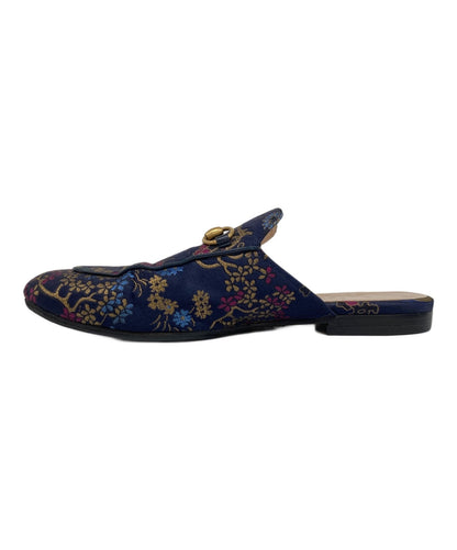 GUCCI DISNEY Mule Shoes EU 37 US 7 Navy Authentic