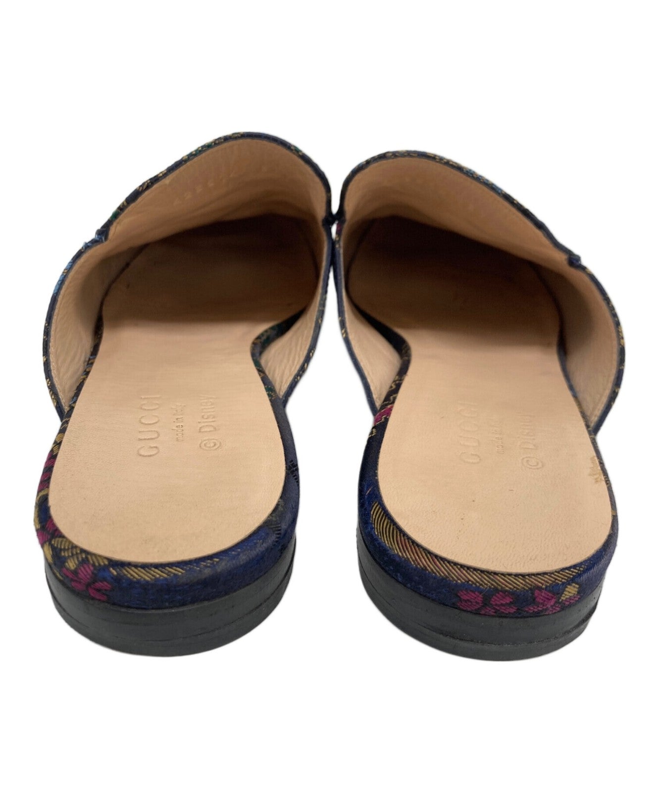 GUCCI DISNEY Mule Shoes EU 37 US 7 Navy Authentic