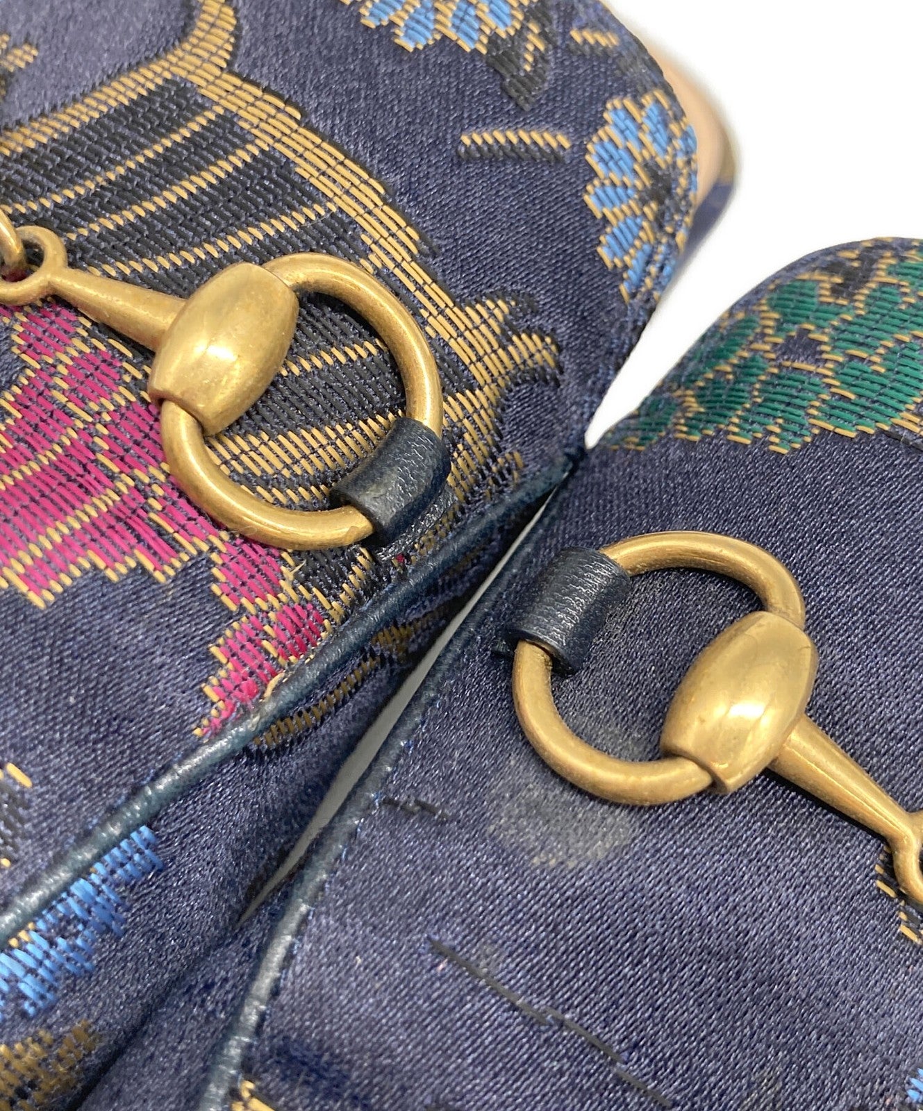 GUCCI DISNEY Mule Shoes EU 37 US 7 Navy Authentic