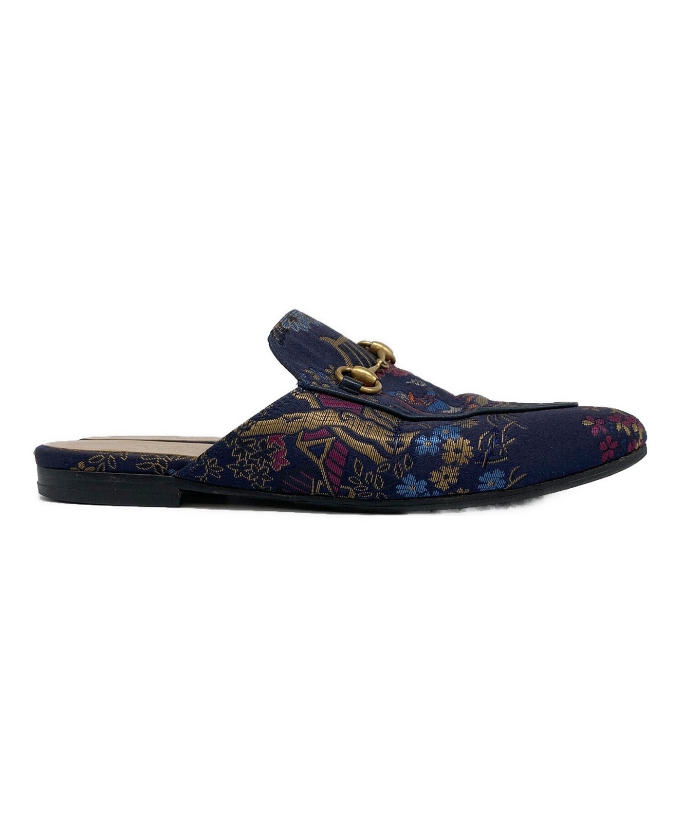 GUCCI DISNEY Mule Shoes EU 37 US 7 Navy Authentic