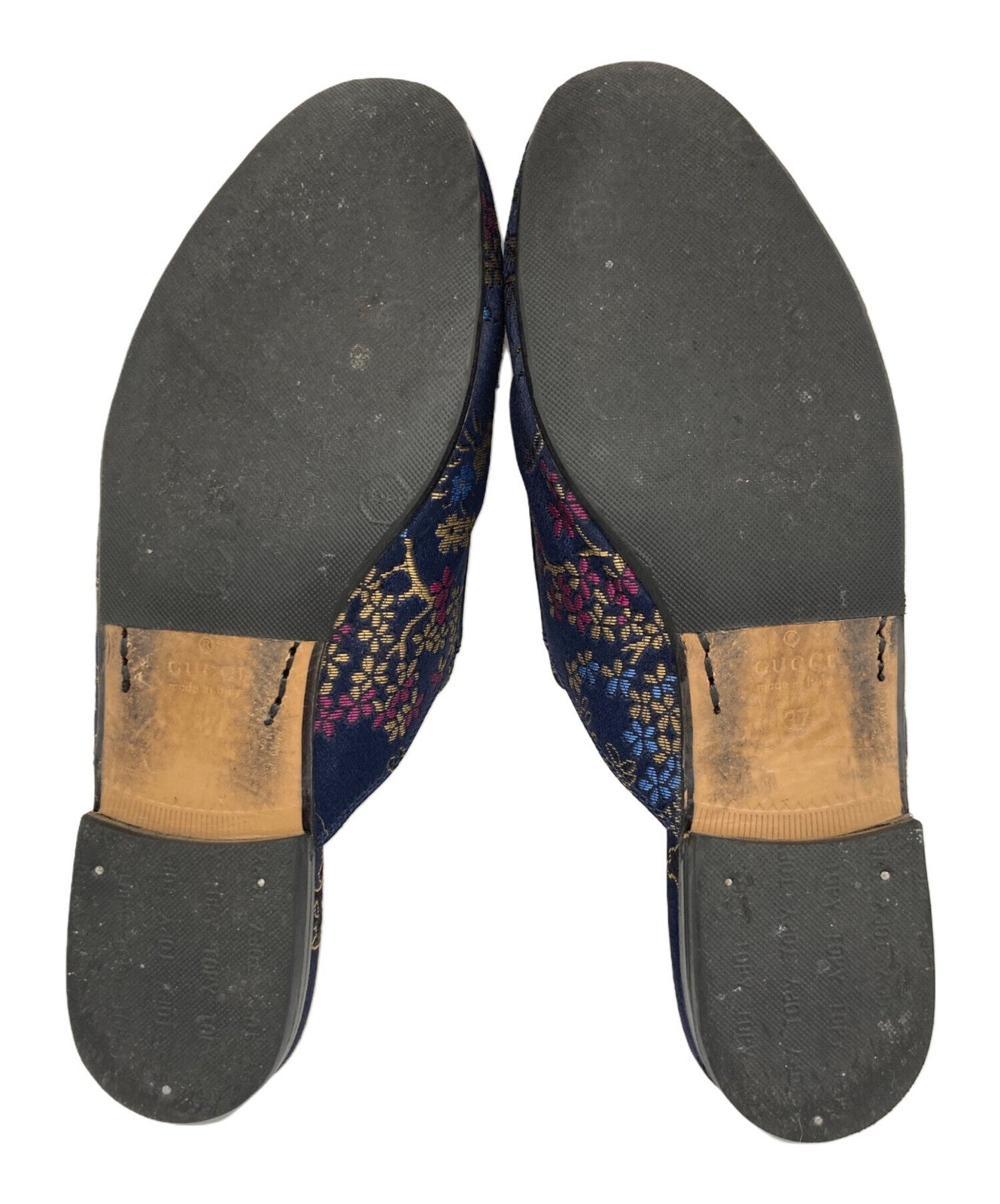 GUCCI DISNEY Mule Shoes EU 37 US 7 Navy Authentic
