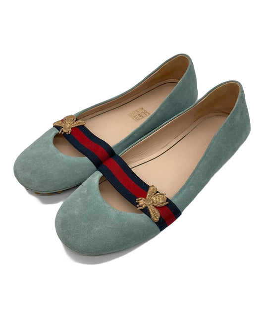 GUCCI Flat Shoes Pumps Heel EU 37 US 7 Sky Blue Authentic