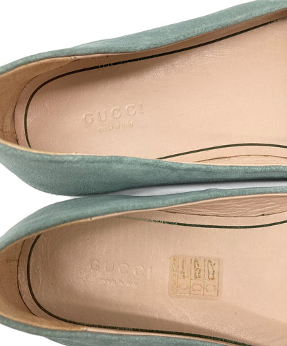 GUCCI Flat Shoes Pumps Heel EU 37 US 7 Sky Blue Authentic