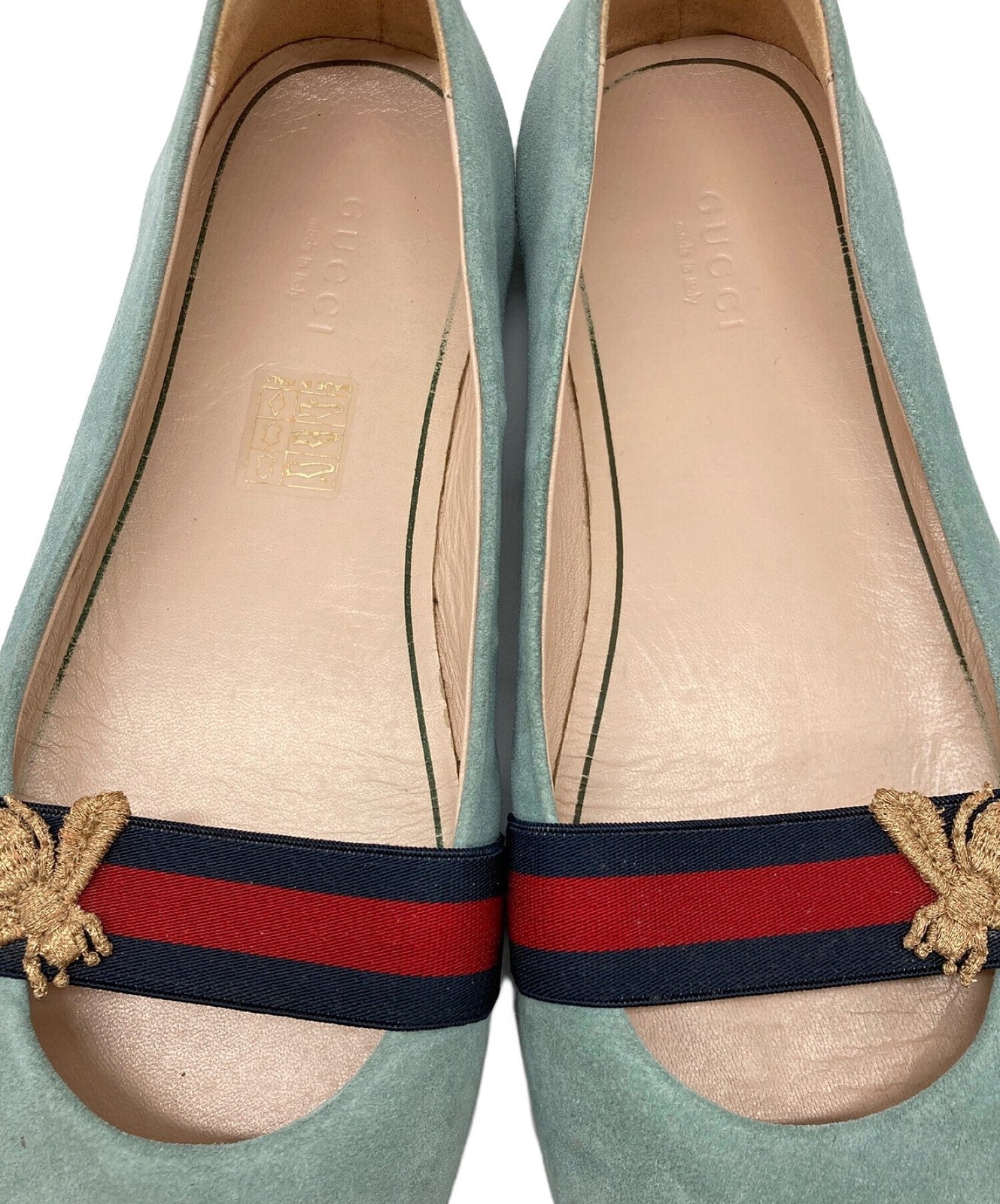 GUCCI Flat Shoes Pumps Heel EU 37 US 7 Sky Blue Authentic