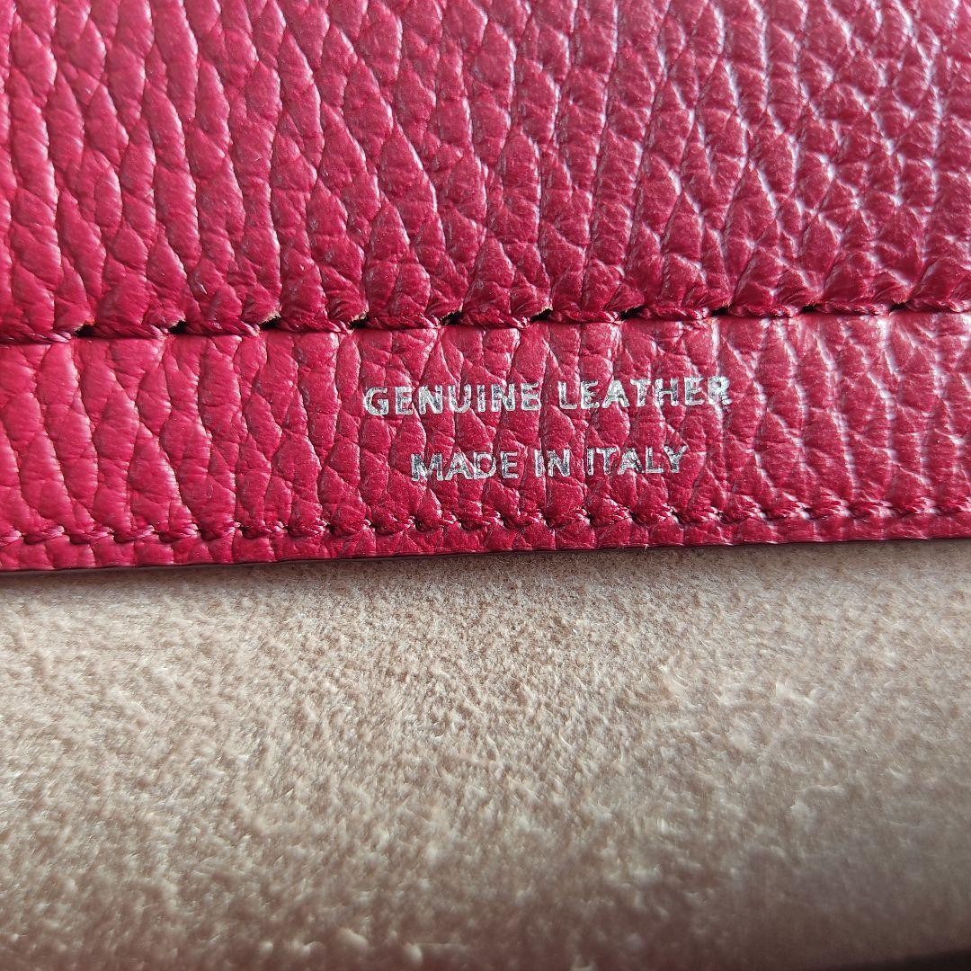 TOD'S Hand Bag Tote Purse SHOPPING PICCOLA Leather Red Authentic