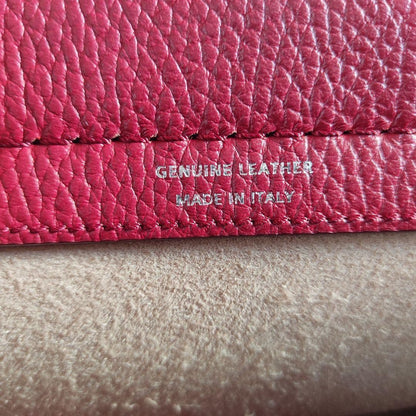TOD'S Hand Bag Tote Purse SHOPPING PICCOLA Leather Red Authentic