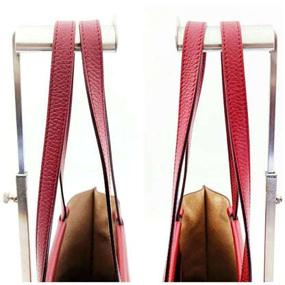 TOD'S Hand Bag Tote Purse SHOPPING PICCOLA Leather Red Authentic