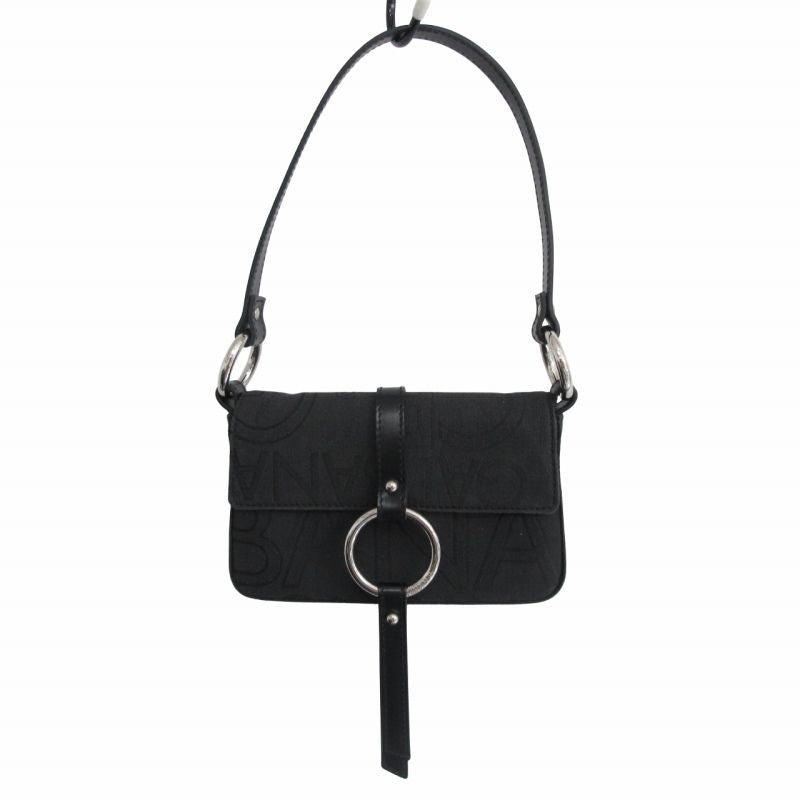 Dolce & Gabbana Hand Bag Tote Purse Nylon Canvas Leather Black Authentic