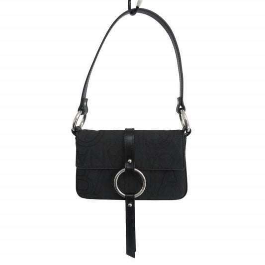 Dolce & Gabbana Hand Bag Tote Purse Nylon Canvas Leather Black Authentic