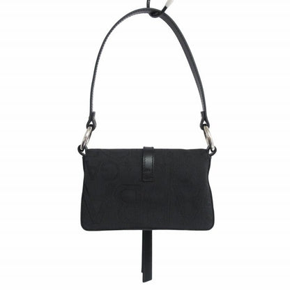 Dolce & Gabbana Hand Bag Tote Purse Nylon Canvas Leather Black Authentic
