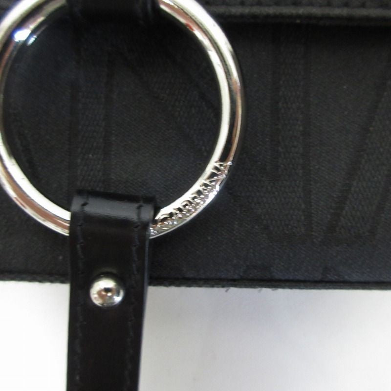 Dolce & Gabbana Hand Bag Tote Purse Nylon Canvas Leather Black Authentic