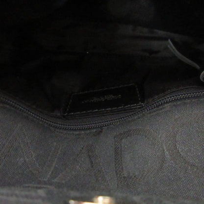 Dolce & Gabbana Hand Bag Tote Purse Nylon Canvas Leather Black Authentic
