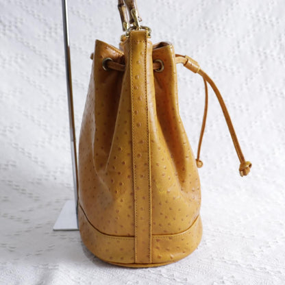 VALENTINO CHRISTY Hand Bag Tote Purse Leather Camel Brown Authentic
