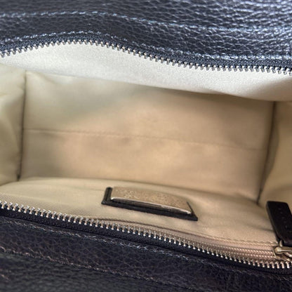 Valentino Shoulder Bag Purse Studs Leather Suede Black Authentic