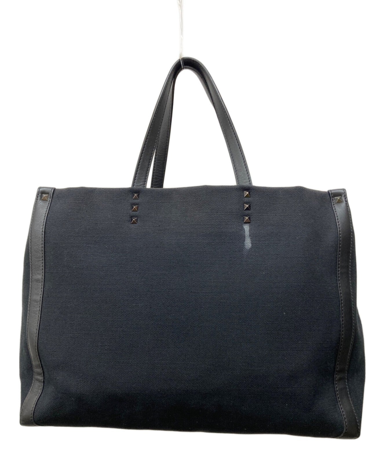 Valentino Garavani Hand Bag Tote Purse VLTN Black Authentic