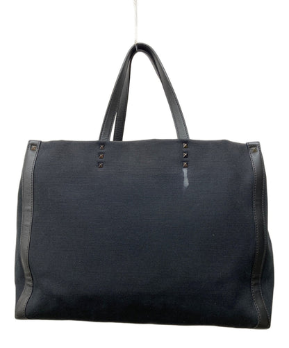 Valentino Garavani Hand Bag Tote Purse VLTN Black Authentic