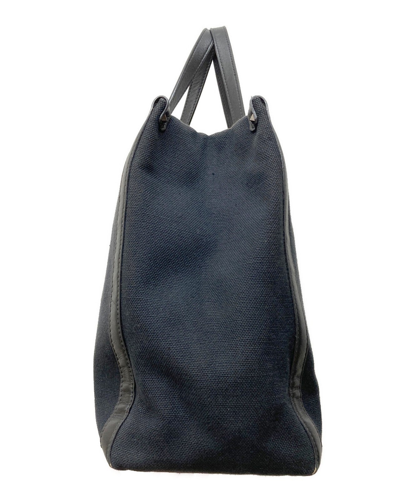 Valentino Garavani Hand Bag Tote Purse VLTN Black Authentic