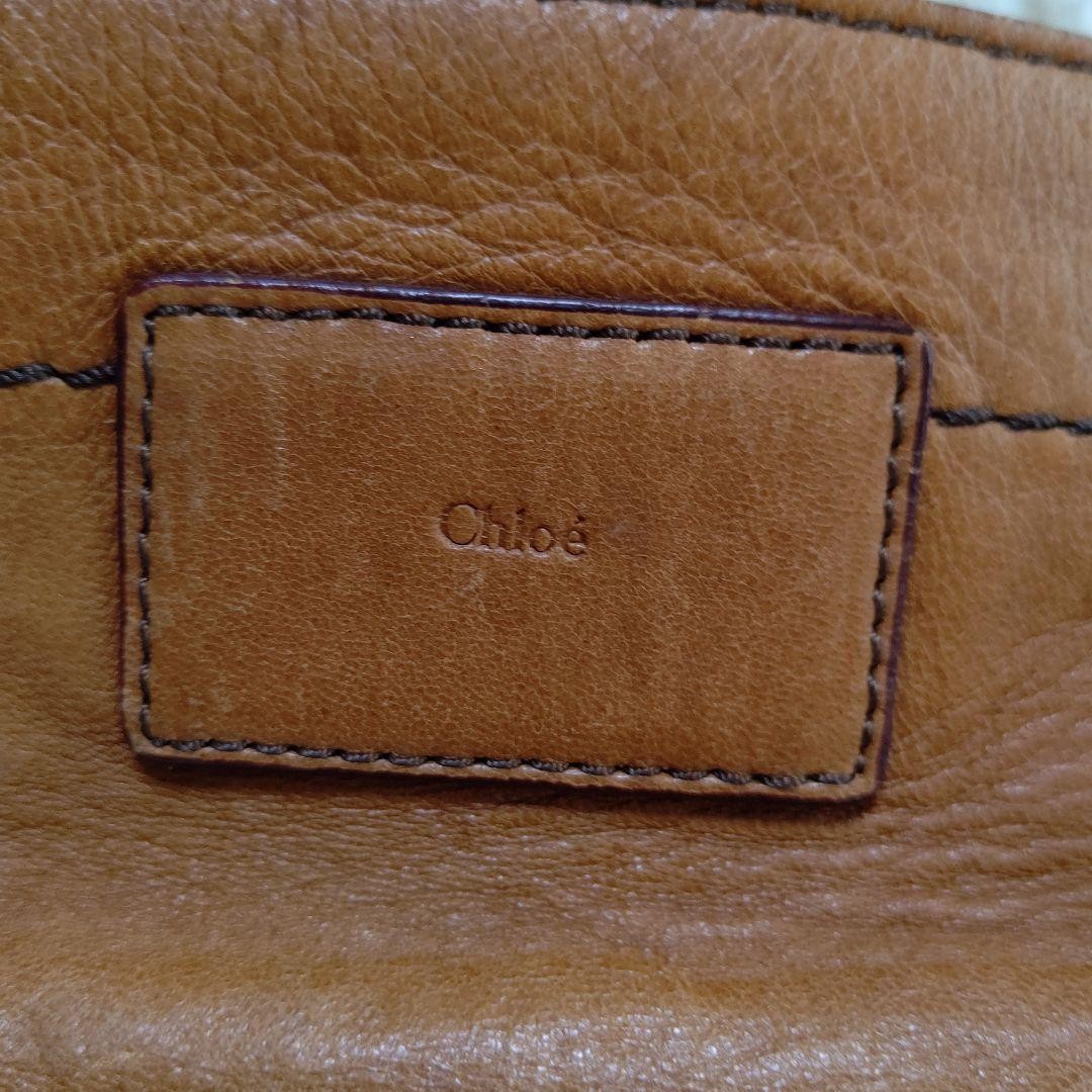 Chloe Hand Shoulder Bag Tote Purse 2way Leather Brown Authentic
