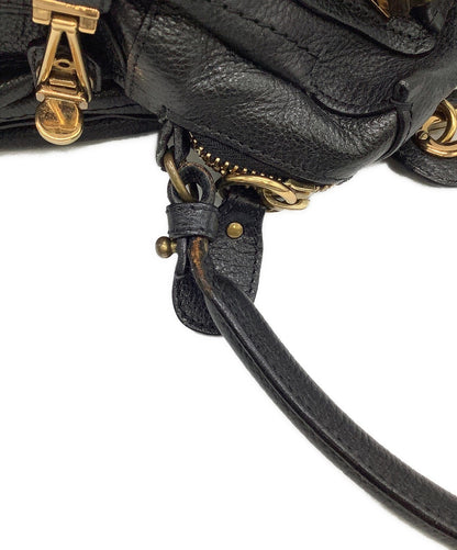 Chloe Hand Bag Tote Bag Paraty 2way Black Authentic