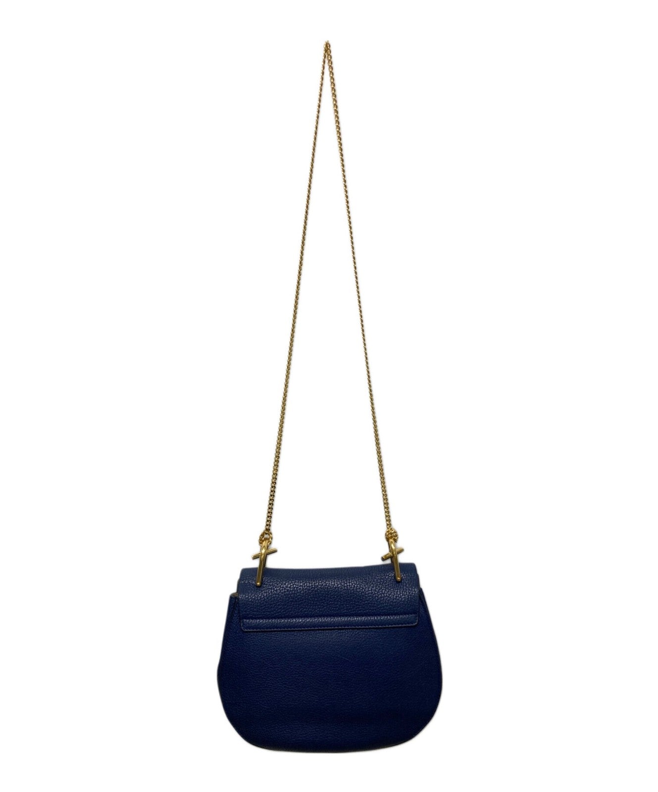 Chloe Shoulder Bag Purse DREW Navy Authentic