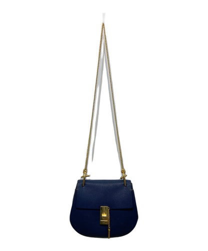 Chloe Shoulder Bag Purse DREW Navy Authentic