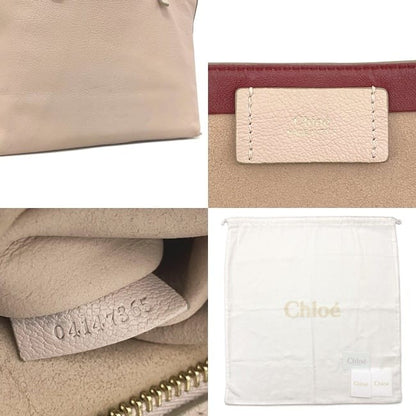 Chloe Hand Bag Tote Bag Leather Pink Authentic