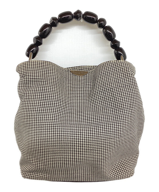 Christian Dior Hand Bag Tote Purse Gray Authentic