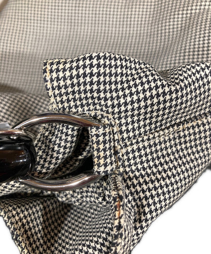 Christian Dior Hand Bag Tote Purse Gray Authentic