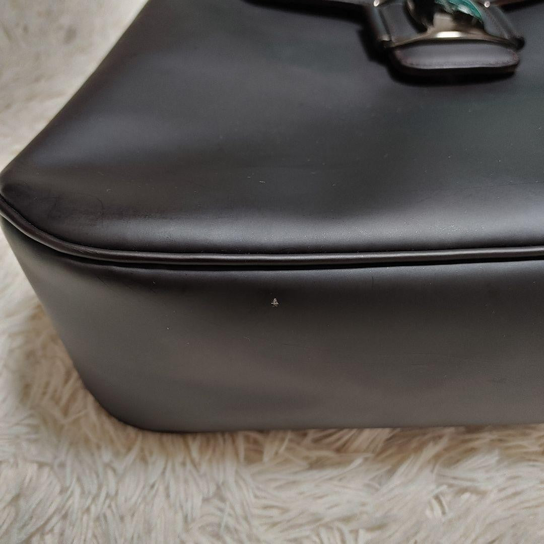 Salvatore Ferragamo shoulder bag Purse VARA Dark Brown Leather Authentic Women's