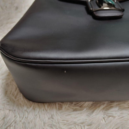 Salvatore Ferragamo shoulder bag Purse VARA Dark Brown Leather Authentic Women's