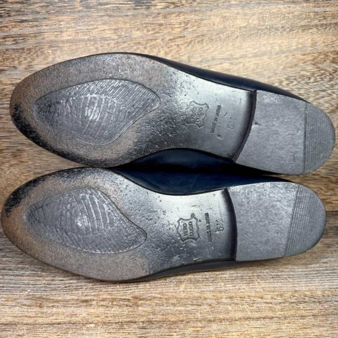 Christian Dior Flat Shoes Pumps Heel EU 35.5 US 5.5 Navy Authentic