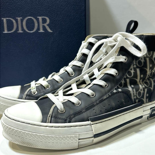 Christian Dior Sneakers Shoes High-cut Oblique EU 42 US 9 Authentic