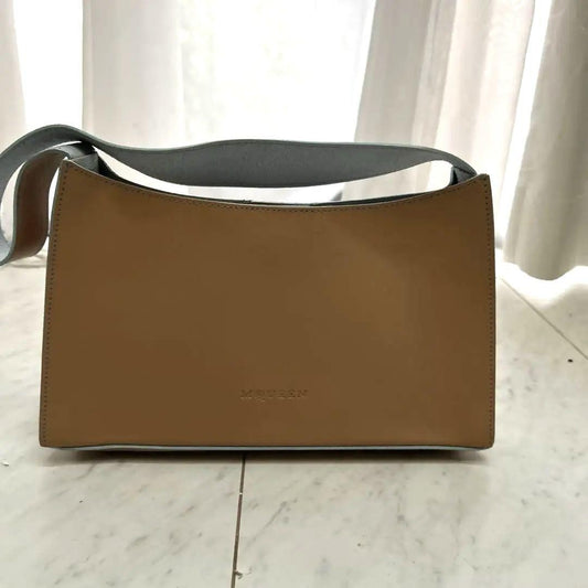 Alexander McQueen Hand Bag Tote Purse Leather Beige Authentic