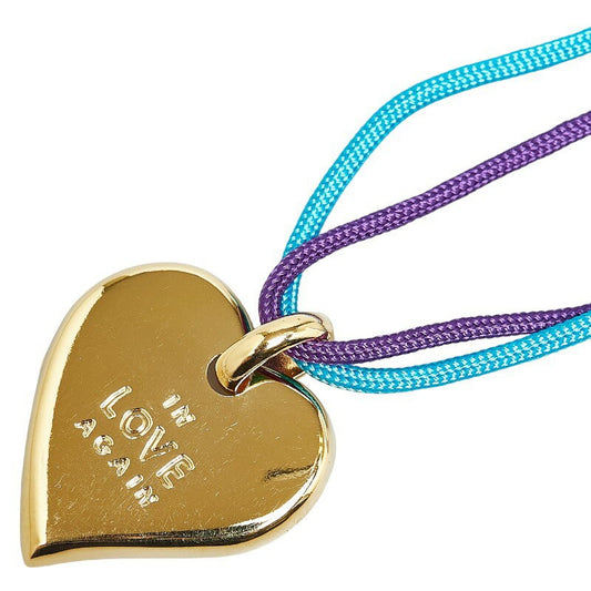 Saint Laurent Necklace Pendant Heart IN LOVE AGAIN Gold Authentic