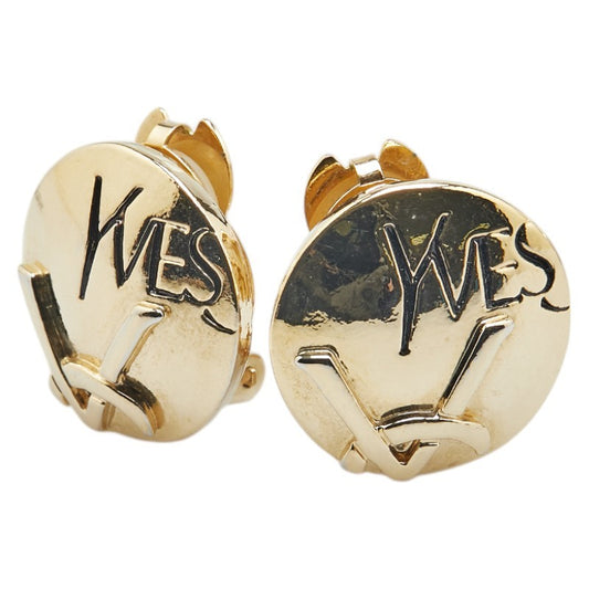 Saint Laurent Earrings YSL Cassandra Gold Authentic