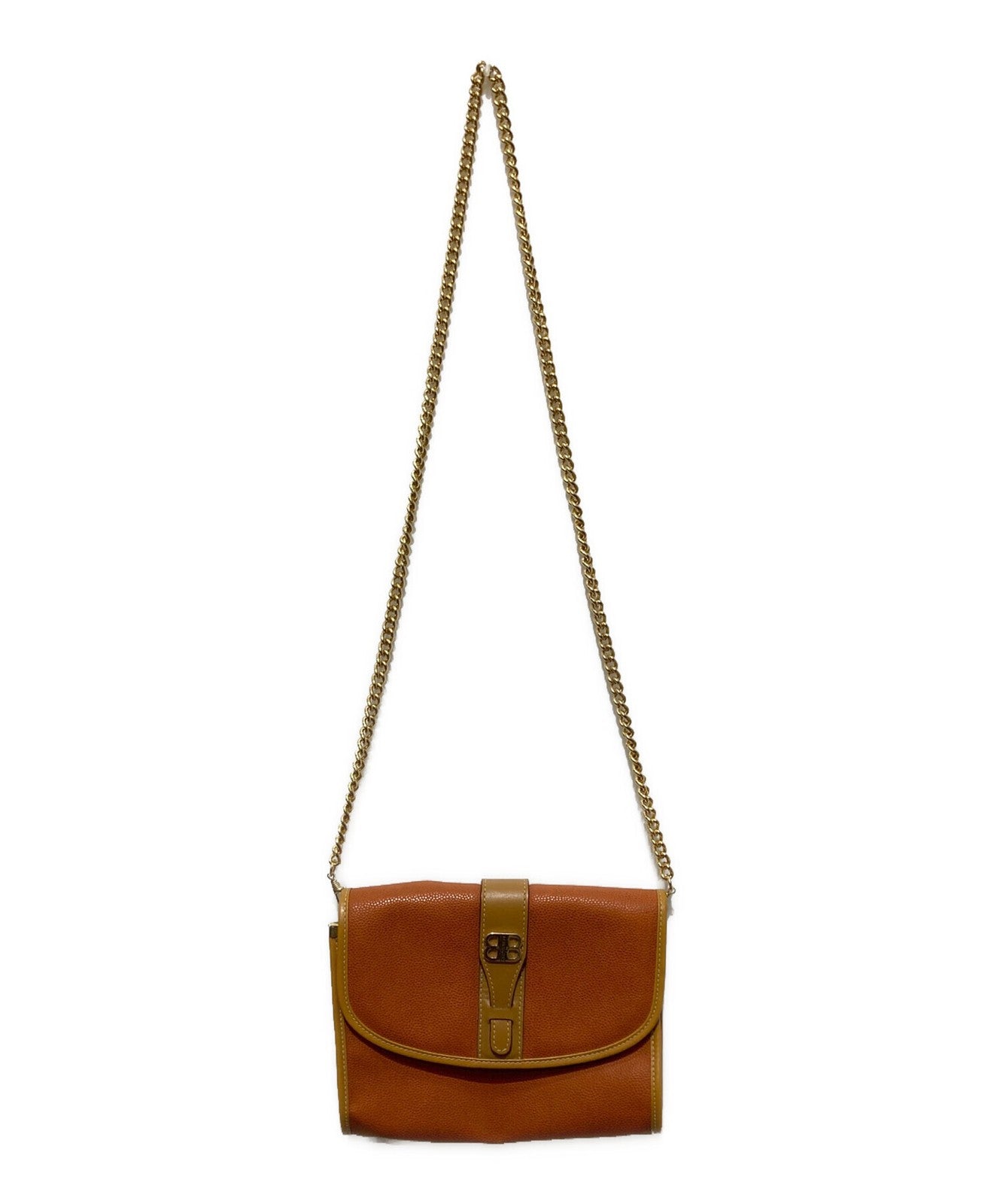BALENCIAGA Shoulder Bag Purse BB Brown Authentic