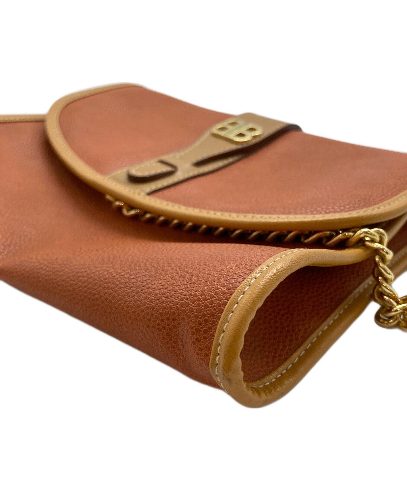 BALENCIAGA Shoulder Bag Purse BB Brown Authentic