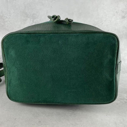 BALENCIAGA Shoulder Bag Purse BB Suede Leather Green Authentic