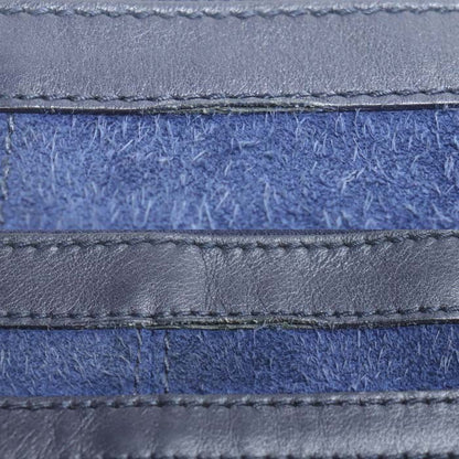 BALENCIAGA Clutch Bag Second Bag Suede Leather Blue Navy Authentic