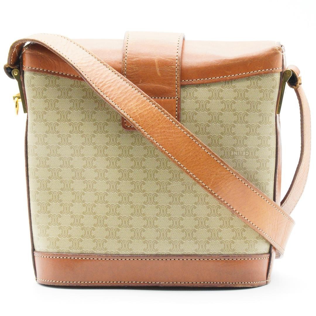 CELINE Macadam Purse Gancini bucket shoulder bag Leather PVC Used Unisex