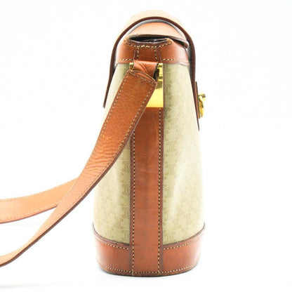 CELINE Macadam Purse Gancini bucket shoulder bag Leather PVC Used Unisex
