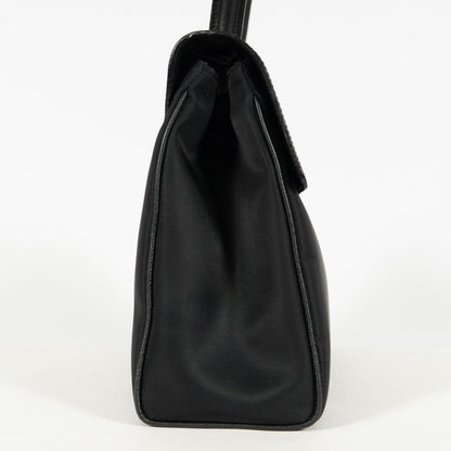 GIVENCHY Hand Bag Purse 4G logo Grained leather Authentic Black Women's Used