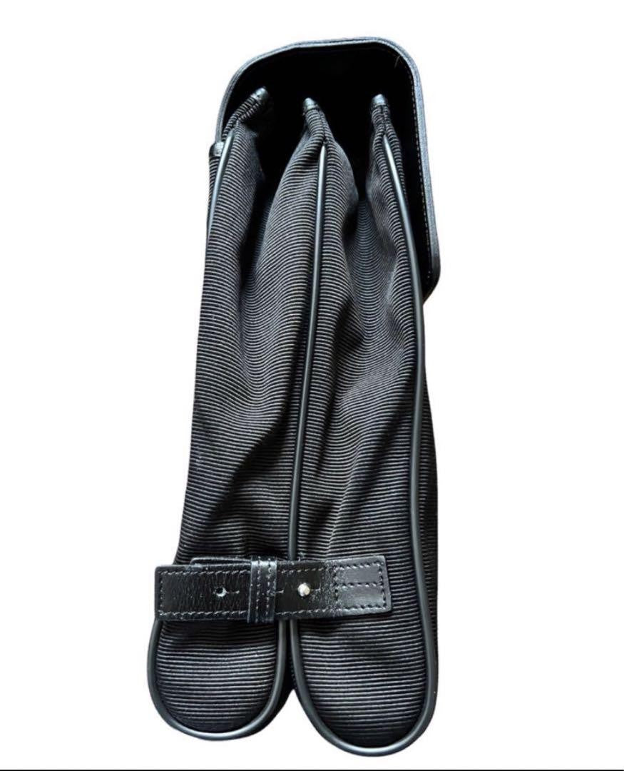 Montblanc Business Bag Briefcase Leather Nylon Black Authentic
