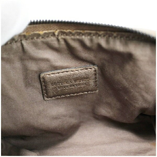 BOTTEGA VENETA Accessory Pouch Hand Pouch Intrecciato Leather Brown Authentic