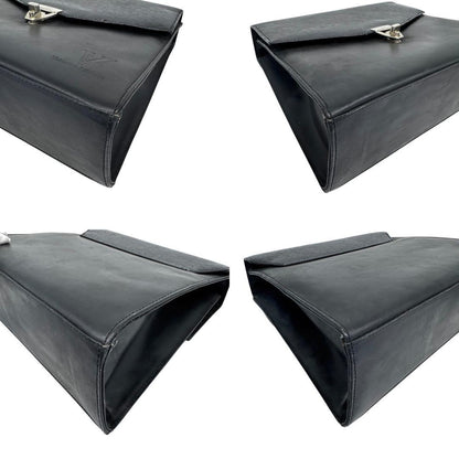 Valentino Garavani Shoulder HandBag Purse Tote Bag Leather Black Authentic