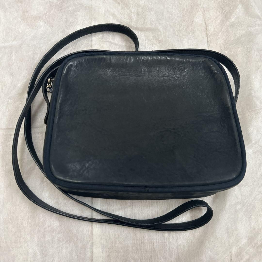 Salvatore Ferragamo shoulder bag Purse VARA Dark Navy Suede Authentic Women's