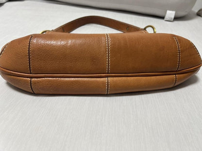 TOD'S Hand Bag Tote Purse Leather Brown Authentic
