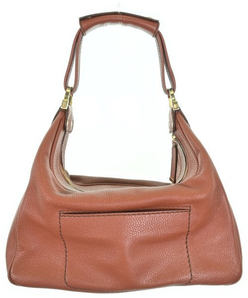 TOD'S Hand Shoulder Bag Tote Purse Leather Brown Authentic