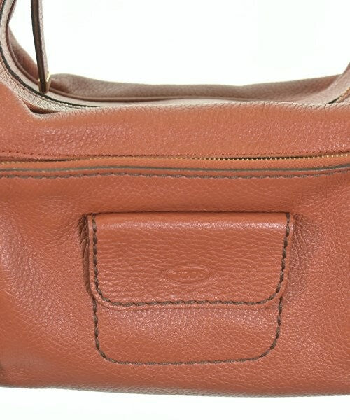 TOD'S Hand Shoulder Bag Tote Purse Leather Brown Authentic